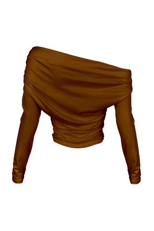 Angelina Off Shoulder Ruched Top